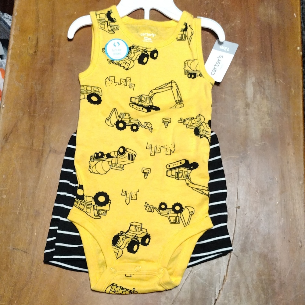 Carter's Tonka Truck two piece outfit Summer boys